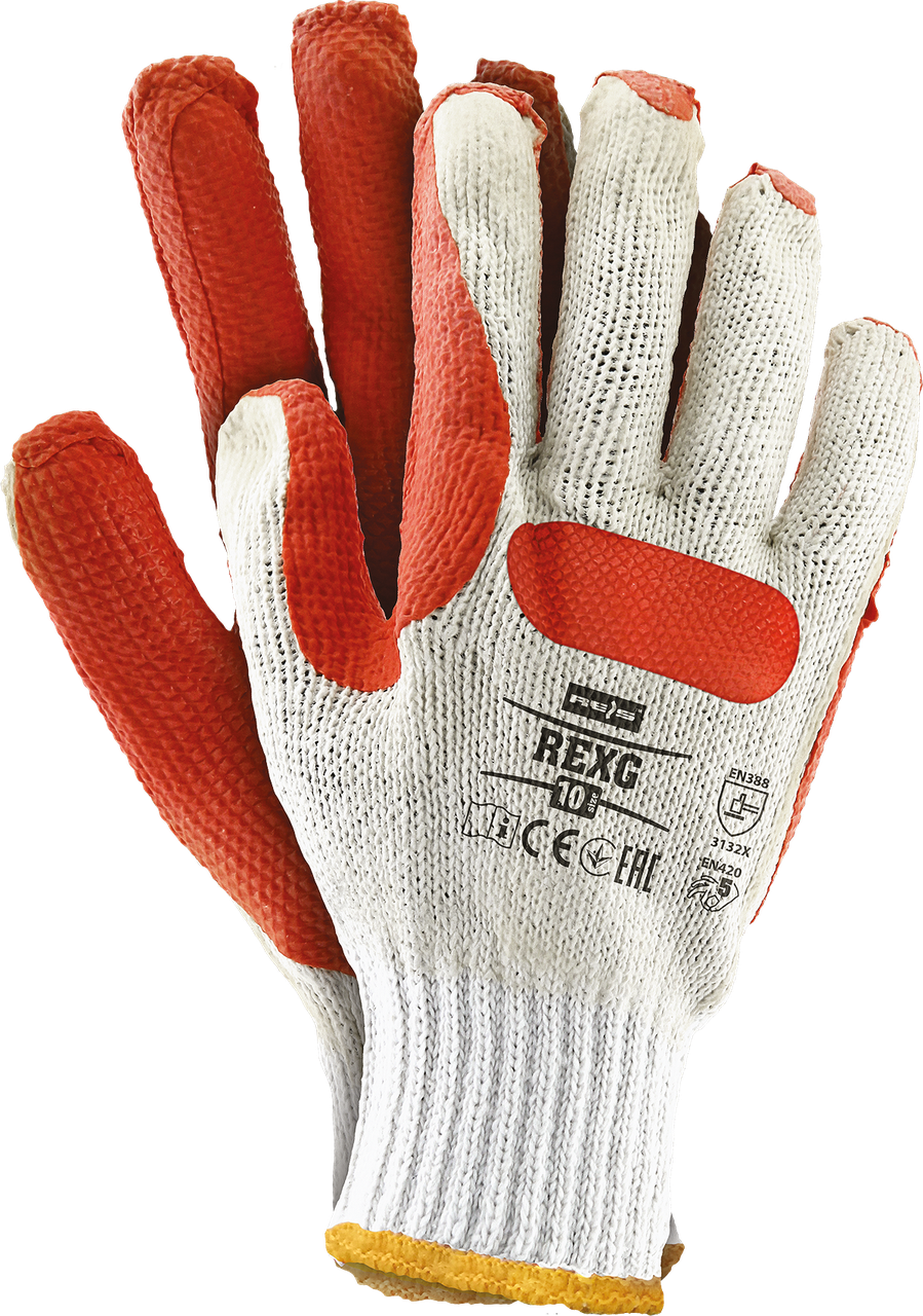 Рукавички захисні з покриттям і резинкою REXG WP, фото 1
