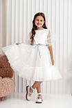 Сукня святкова для дівчинки Ляля Біле 104-146р. Пишна фатинова сукня Біла сукня для дівчинки, фото 3