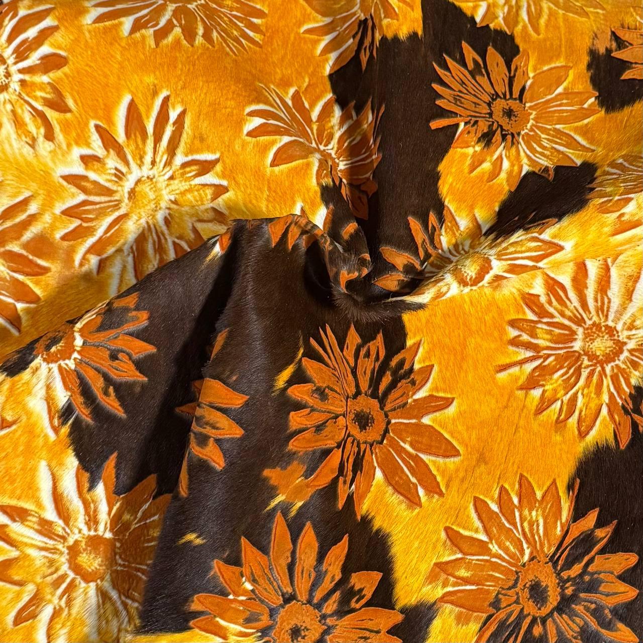 Натуральна шкіра поні з ворсом для пошиття квіти 71 dm2