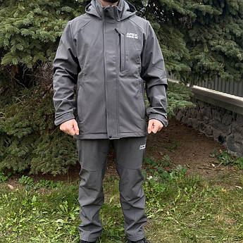 Костюм для риболовлі Apex OUTDOOR Softshell FR сірий XL