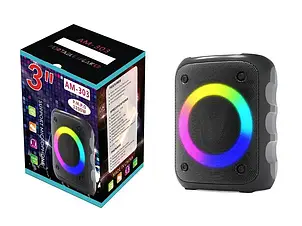 Колонка з LED-підсвіткою музична портативна Bluetooth AM-303