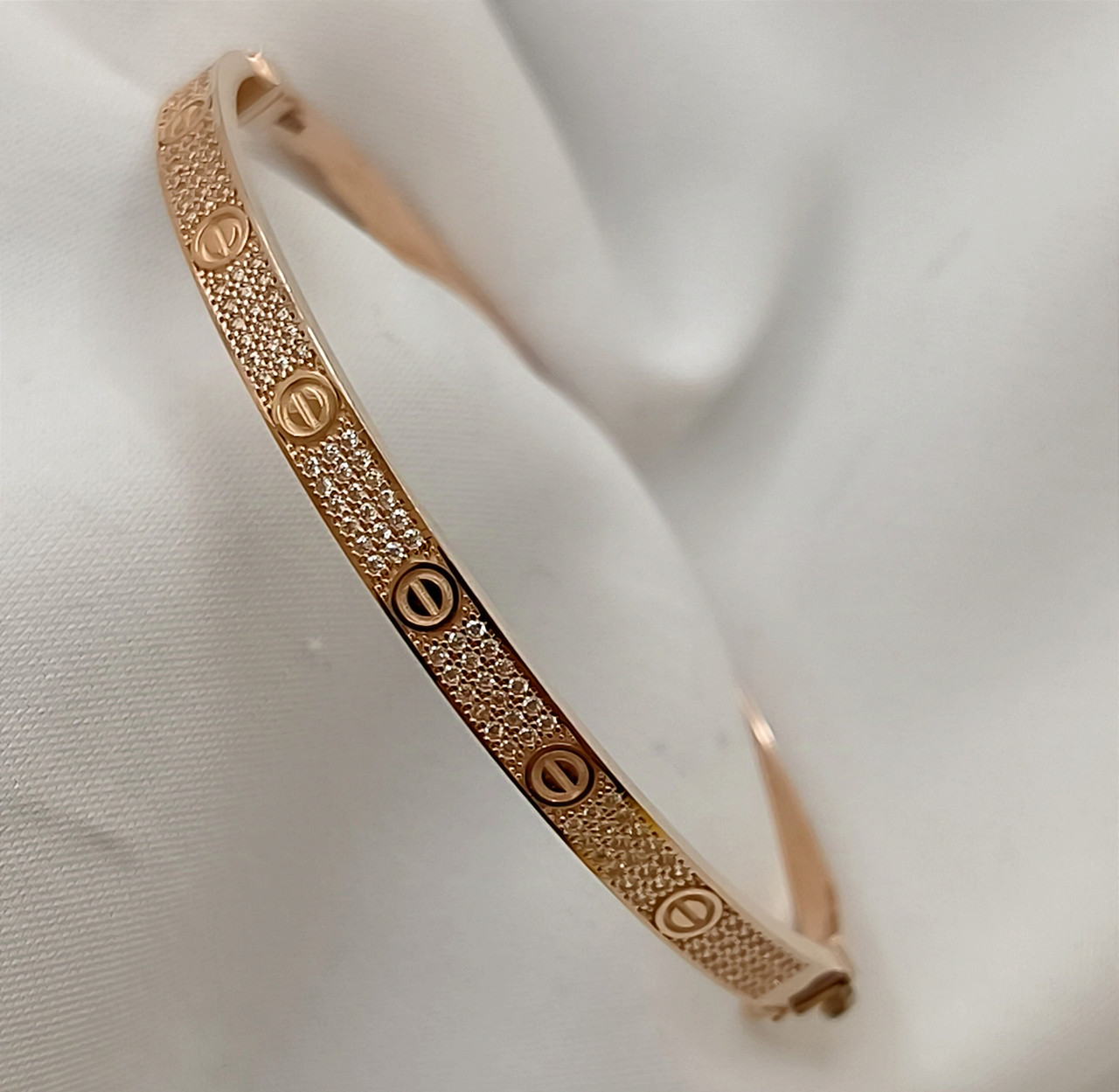 Золотий браслет обруч 585 проби, фото 1