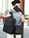 Універсальний комплект для щоденного використання Backpack Black 3 в 1 Рюкзак Сумка Клатч Сірий, фото 5