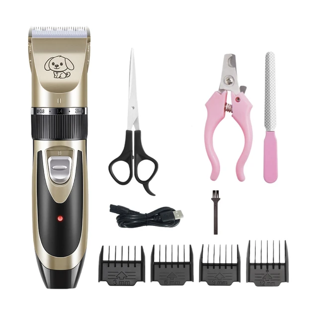 Машинка для стриження тварин бездротова з набором аксесуарів Pet grooming hair clipper kit, фото 1