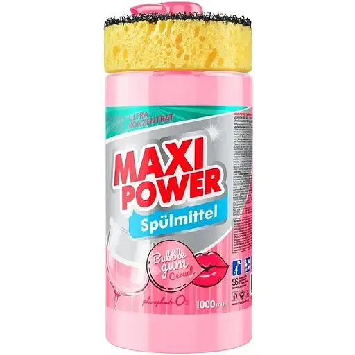 Maxi Power засіб для миття посуду Babble Gum 1л