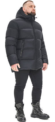 Чоловіча зимова графітова куртка з нашивкою модель 15885 54 (XXL), фото 1