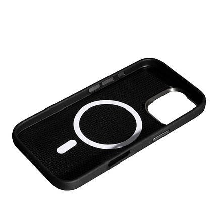 Чехол Leather Case New with MagSafe для Apple iPhone 16 Black, фото 1