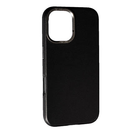 Чехол Leather Case New with MagSafe для Apple iPhone 16 Black, фото 3