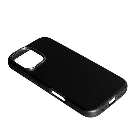 Чехол Leather Case New with MagSafe для Apple iPhone 16 Black, фото 4