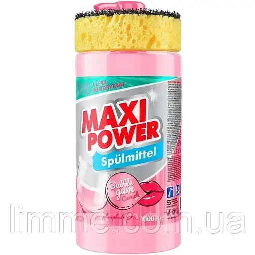 Maxi Power засіб для миття посуду Babble Gum 1л