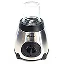 Блендер стаціонарний із чашею 1.5 л + кавомолка 2в1 DOMOTEC 6609 MS три швидкості, 1000 Вт Сріблястий AVK, фото 5