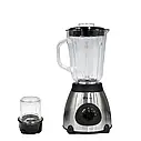 Блендер стаціонарний із чашею 1.5 л + кавомолка 2в1 DOMOTEC 6609 MS три швидкості, 1000 Вт Сріблястий AVK, фото 7