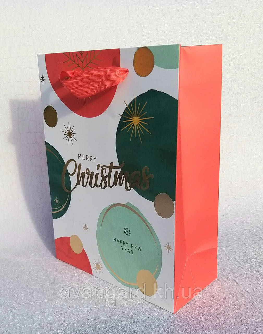 Новорічний пакет 26 х 32 х 10 см Merry Christmas