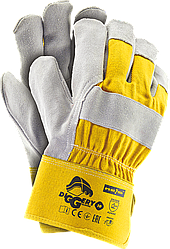Рукавички робочі шкіряні жовті REIS (RAW-POL) Польща DIGGERY YJS
