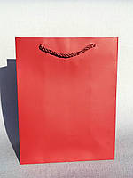 Пакет 32 х 26 х 12 см червоний, фото 3