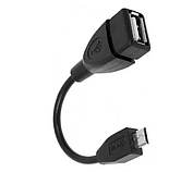 Дата кабель OTG USB 2.0 AF to Micro 5P 0.1m Atcom, фото 2