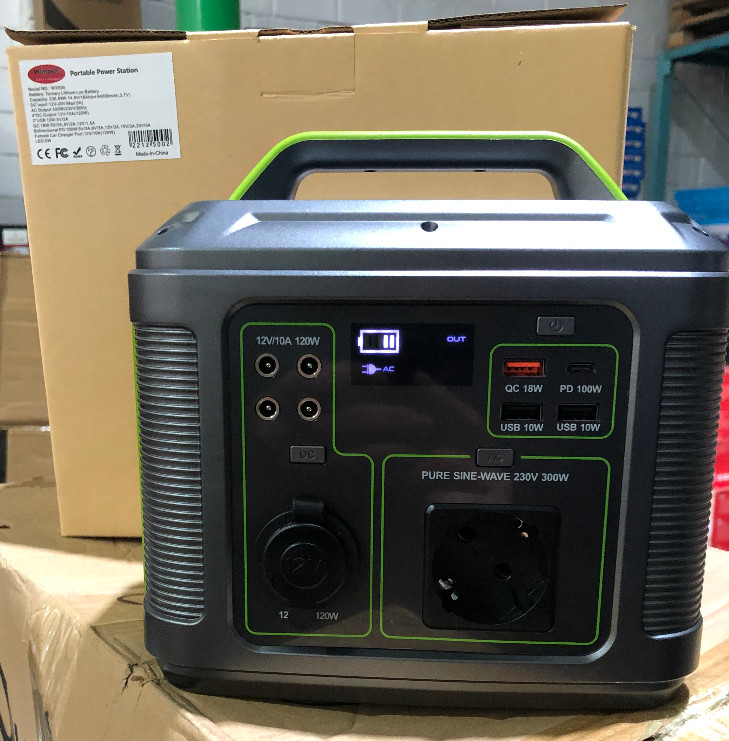 Портативна електростанція повербанк із розеткою 500 ВТ Wimpex WX-500, фото 1