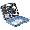 Ігровий навчальний набір Кейс валіза Шкільні прилади для вивчення Хімії Біології Настільний мікроскоп дитині, фото 9