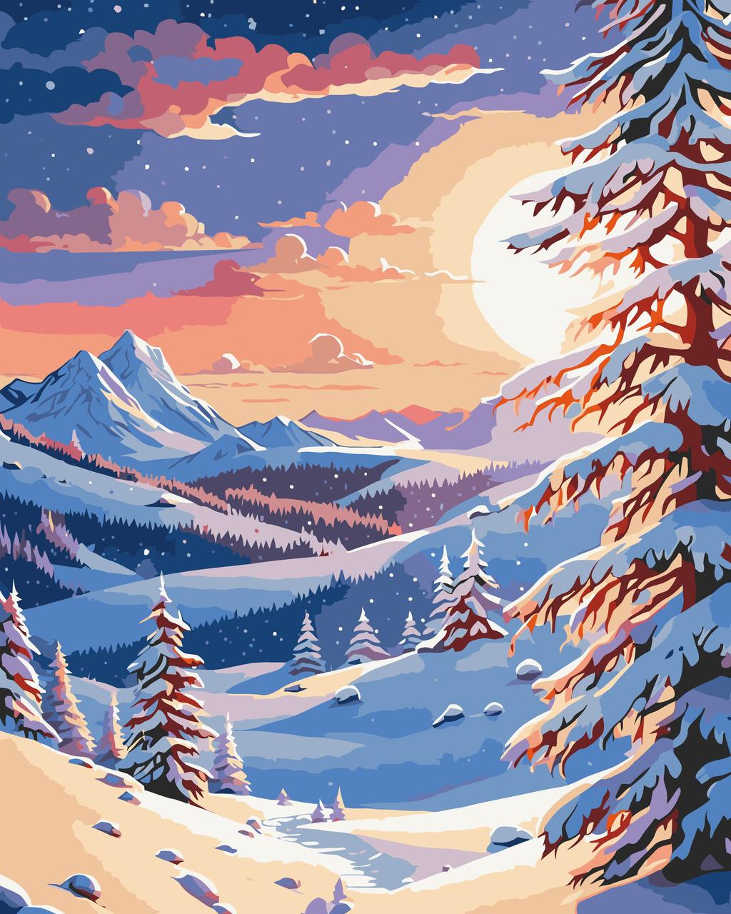 Картина за номерами Зимовий ранок. Новорічна 40*50 см Art Craft 11047-AC