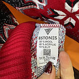 Светр чоловічий новорічний джемпер під горло лижник XL червоний, фото 2