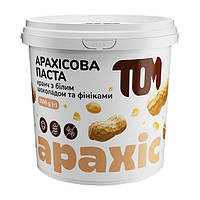 TOM peanut butter Арахісова Паста (1 kg, кранч з фініками та білим шоколадом)