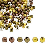 Намистини Роздільники 4 мм 475 шт Железо Колір Мікс Отвір 1,5 мм