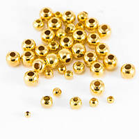 Намистини Роздільники 2-5 мм 50 грам Железо Колір Золото Отвір 1-2 мм