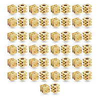 Намистини Роздільники 4х4х4 мм 50 шт Латунь Колір Золото Отвір 1,8 мм