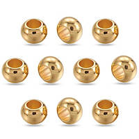 Намистини Роздільники 6х4 мм 10 шт Латунь Колір Золото Отвір 3 мм