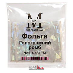 Фольга перевідна для дизайну нігтів Mia-M Professional 4х50 см Голограмний ромб