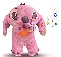 Дихаюча музична іграшка Стіч рожевий, іграшка для сну, рожевий вірш