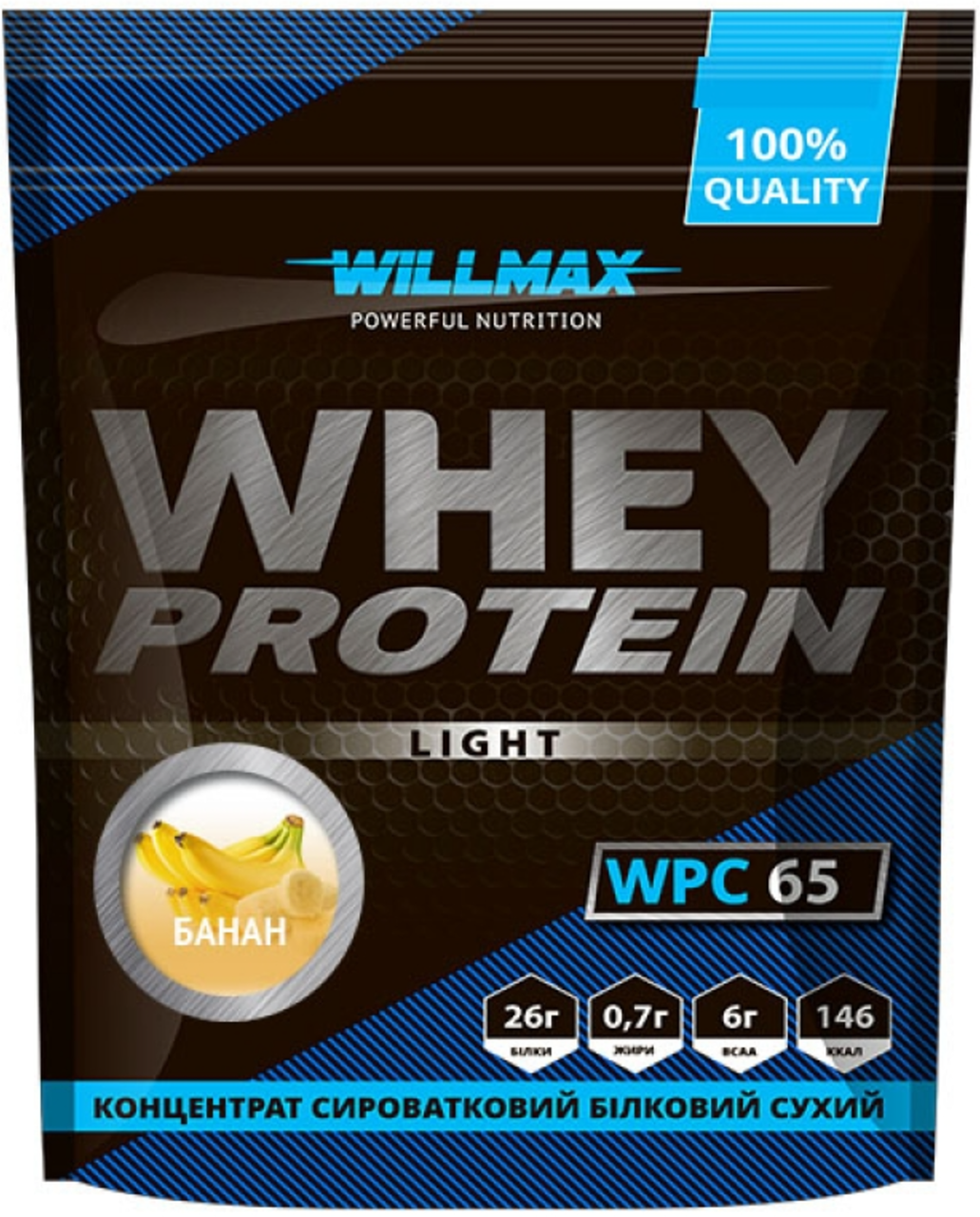 Протеїн Willmax Whey Protein 65 1 кг банан