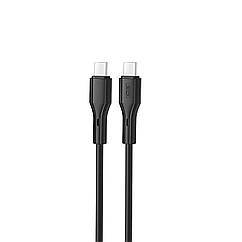 Кабель XO NBQ231B-CC USB-C to USB-C 60W Power Delivery 1 м Black (NBQ231B-CC.black)