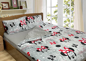 Комплект постільної білизни мікрофібра+бязь ТЕТ-@-ТЕТ Міккі Маус (полуторний розмір)