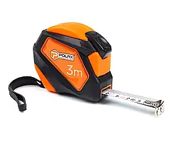 Рулетка обрезинена 3*16 mm (полотно з нейлоновим покриттям)