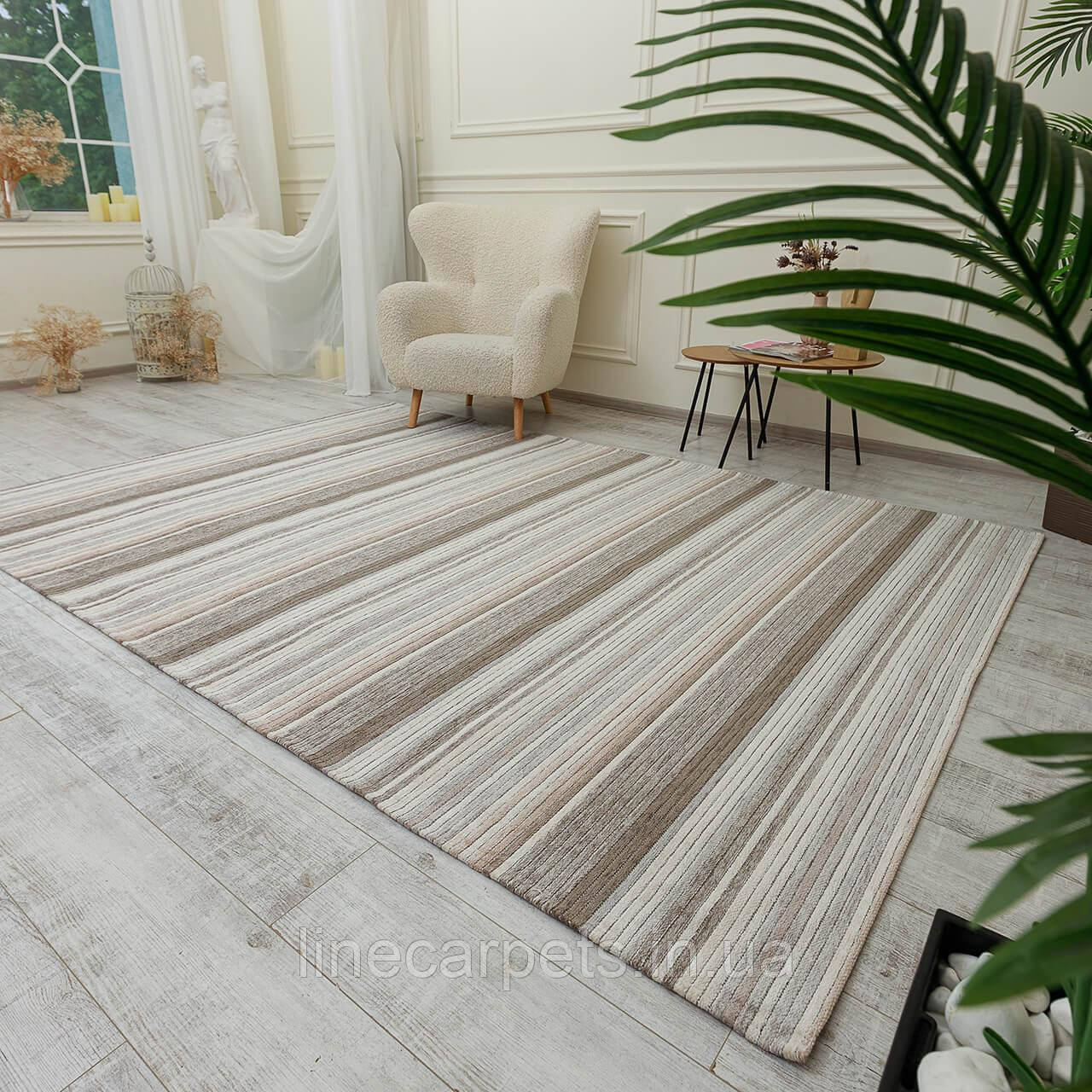 Комбінований безворсовий килим LOTUS 114273 beige