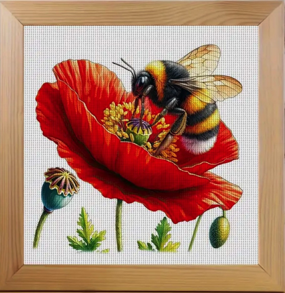 Набір для вишивання за нанесеною на канву схемою "SunFlower".AIDA 11CT printed , 40*32 см, фото 1