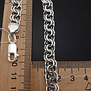 Срібний чоловічий браслет широкий. Масивний браслет Бісмарк на руку. Ширина 8 мм. 19 см, фото 5