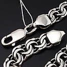 Срібний чоловічий браслет широкий. Масивний браслет Бісмарк на руку. Ширина 8 мм. 19 см, фото 6