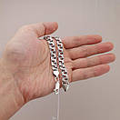 Срібний чоловічий браслет широкий. Масивний браслет Бісмарк на руку. Ширина 8 мм. 19 см, фото 3