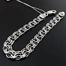 Срібний чоловічий браслет широкий. Масивний браслет Бісмарк на руку. Ширина 8 мм. 19 см, фото 10