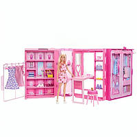 Стильна вбиральня Барбі з лялькою.