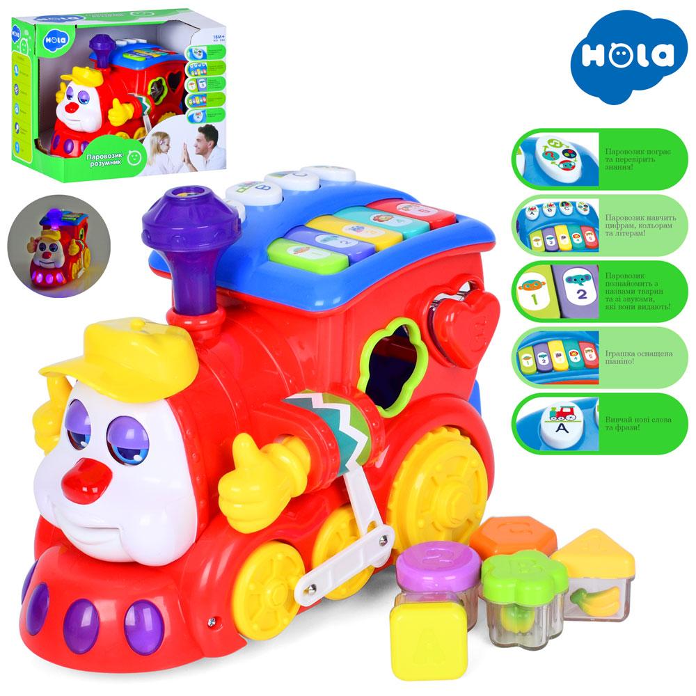 Гра 556 паровоз, сортер, піаніно, муз. (англ.), їздить, світло, бат., Кор., 23,5-16-18 см., фото 1