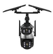 Вулична IP камера відеоспостереження із сонячною панеллю та двома об'єктивами Q5max WIFI 6Мп, фото 8