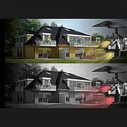 Вулична IP камера відеоспостереження із сонячною панеллю та двома об'єктивами Q5max WIFI 6Мп, фото 4