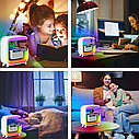 Нічник акумуляторний RGB G3 з бездротовою зарядкою і Bluetooth-колонкою 3W Smart Light Sound Machine білий, фото 4