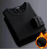 Зимова чоловіча термофутболка, флісова футболка з підкладкою Преміумкласу. 4XL-5XL (50-52-54), фото 4