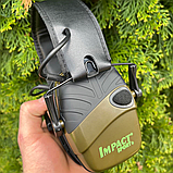 Активні навушники тактичні Howard Impact Sport Olive, фото 4