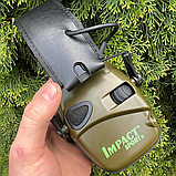 Активні навушники тактичні Howard Impact Sport Olive, фото 6