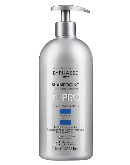 Шампунь для кучерявого волосся Byphasse Hair Pro Shampoo Boucles Ressorts Curly Hair 750 ml, фото 1